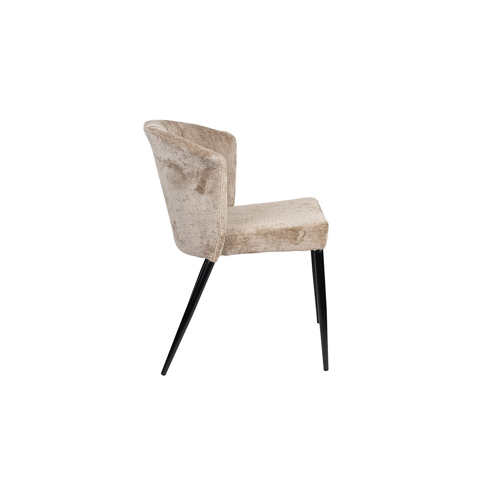 Chaise de salle à manger en tissu beige - Georgia
