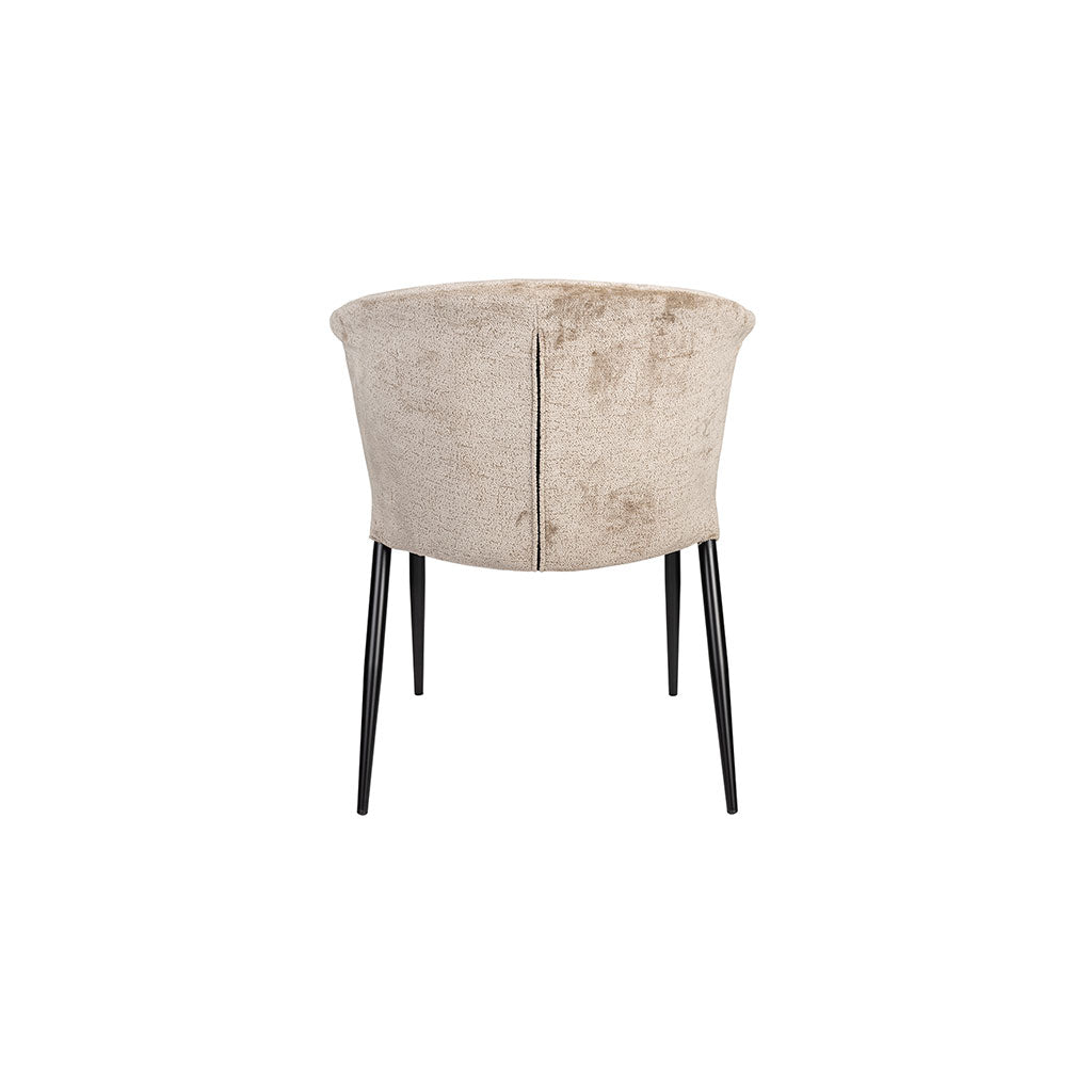 Chaise de salle à manger en tissu beige - Georgia