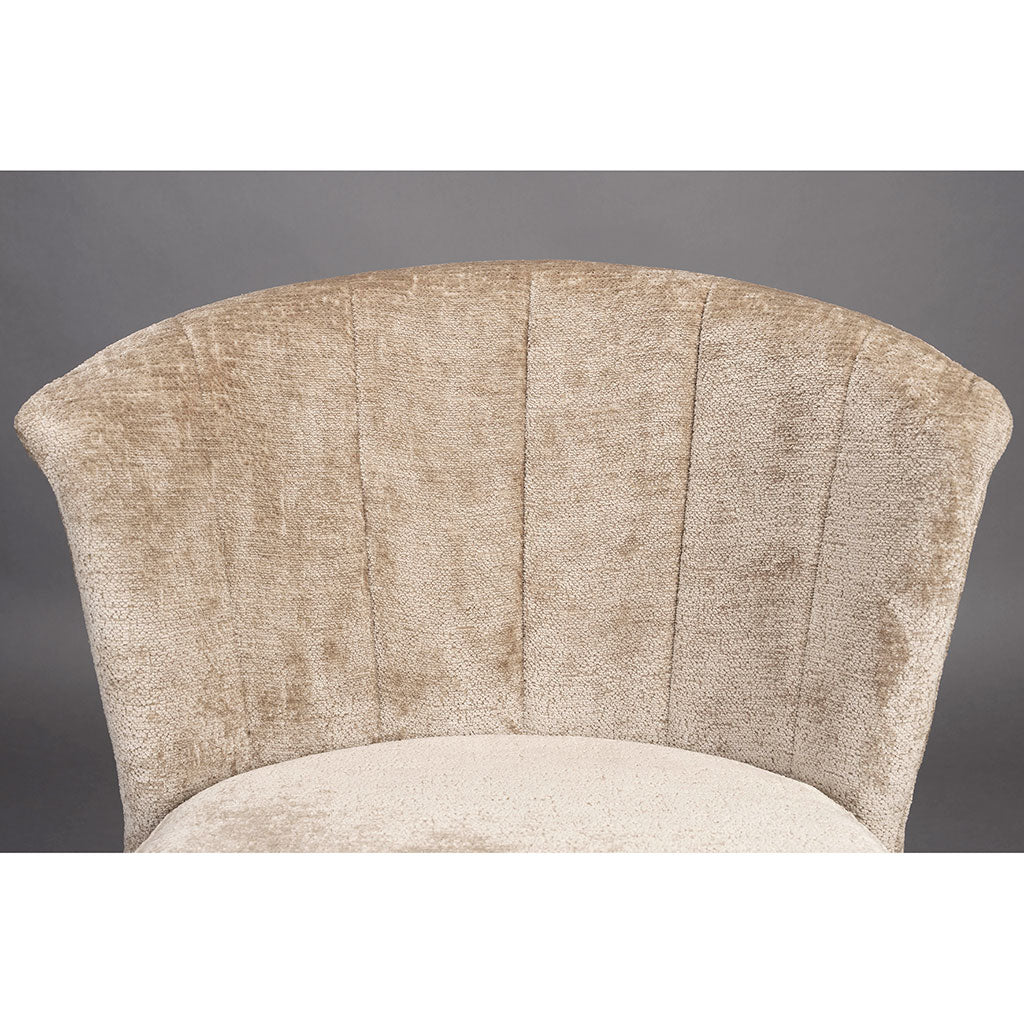Chaise de salle à manger en tissu beige - Georgia