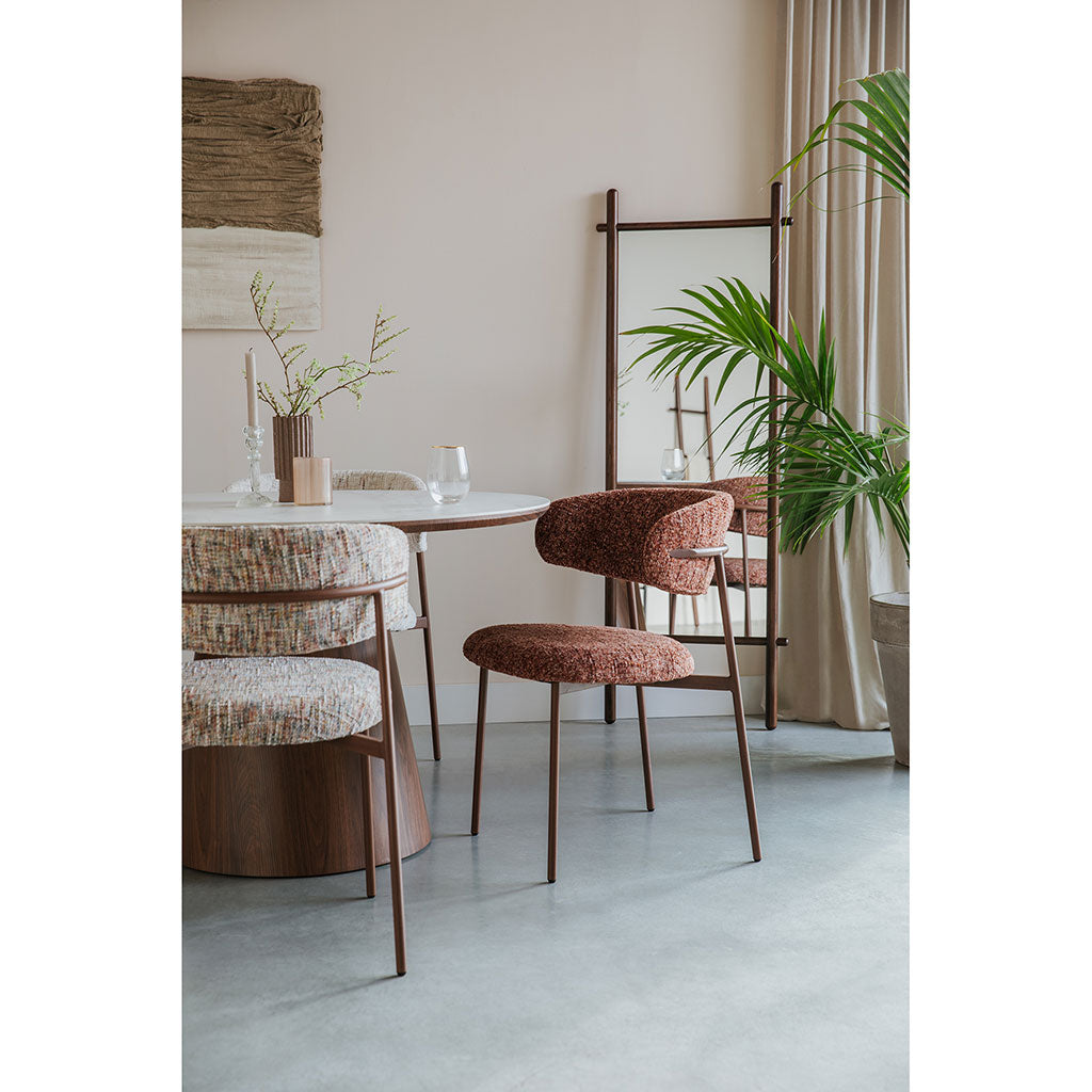 Chaise de salle à manger en tissu multicolore - Claes