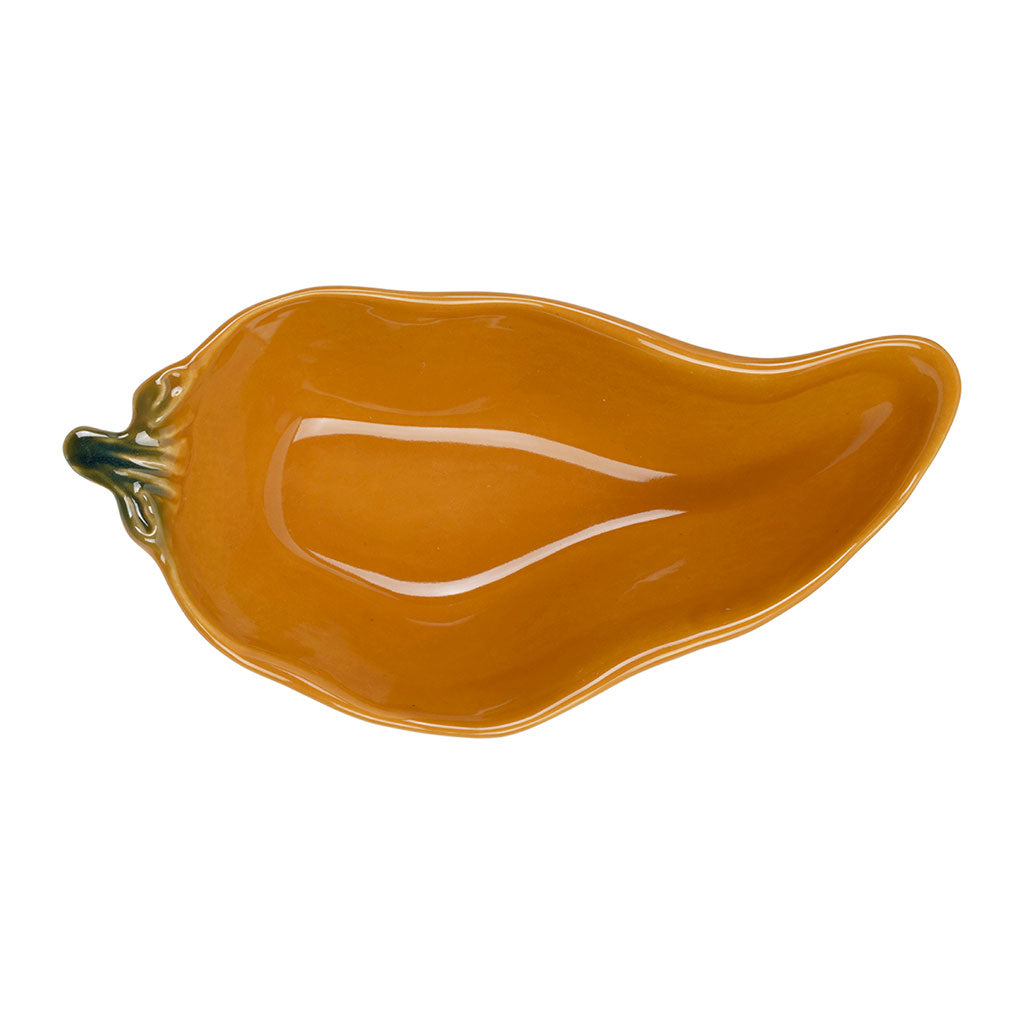 Coupelle piment en grès curry 18x8.5cm