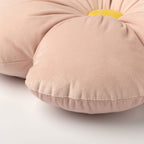 Coussin fleur en tissu rose d40cm - Leander