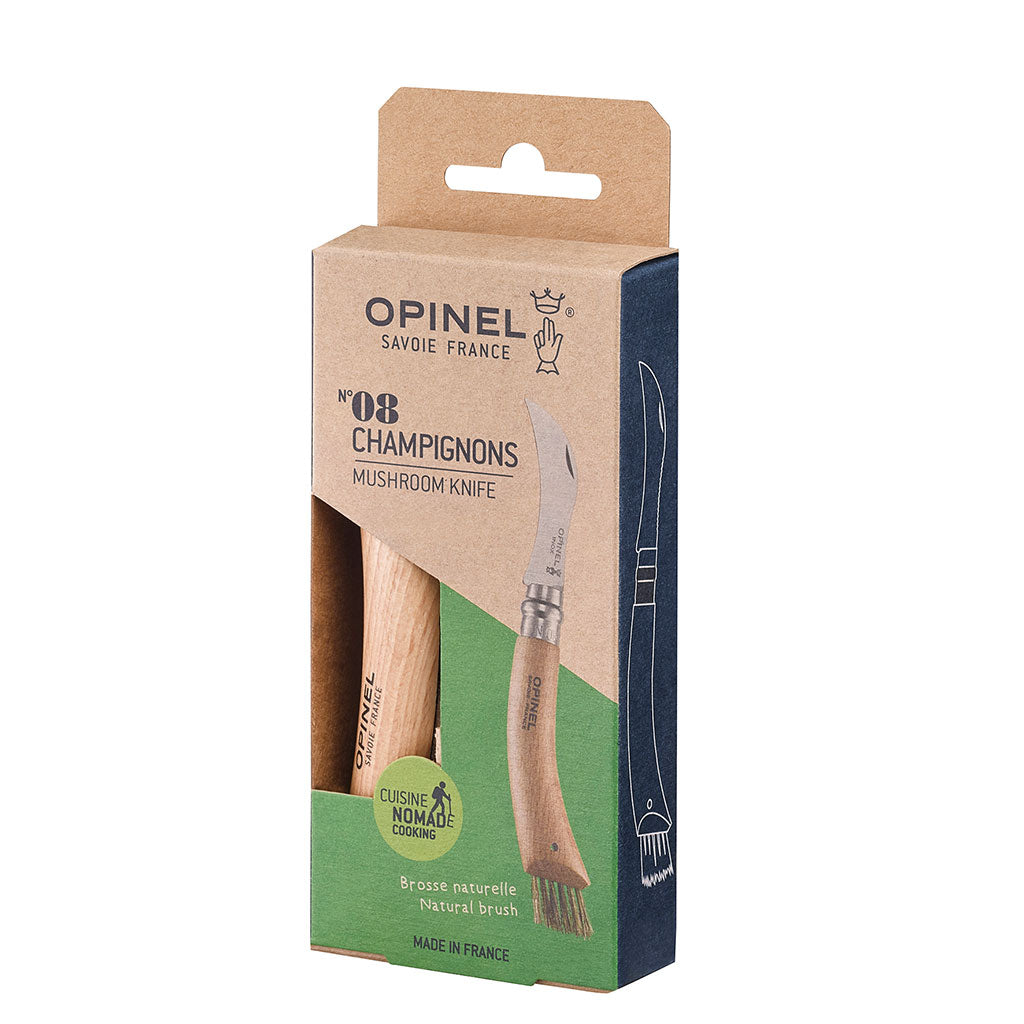 Couteau n°8 pour champignons en hêtre naturel
