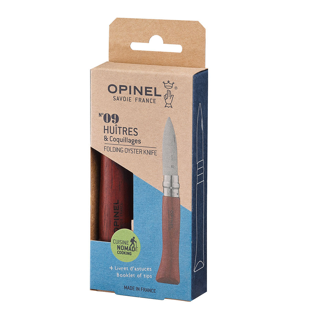 Couteau n°9 pour huîtres et coquillages en hêtre naturel