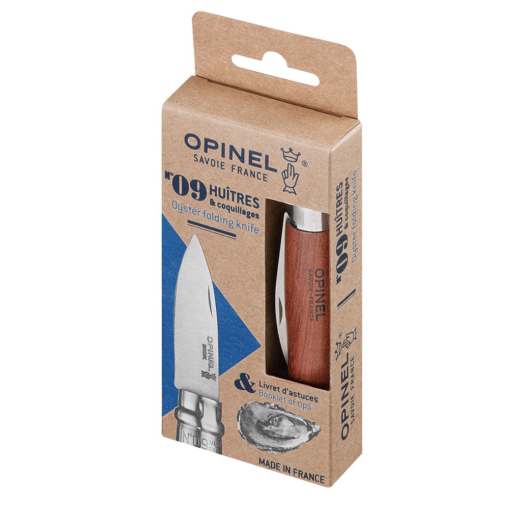 Couteau n°9 pour huîtres et coquillages en hêtre naturel