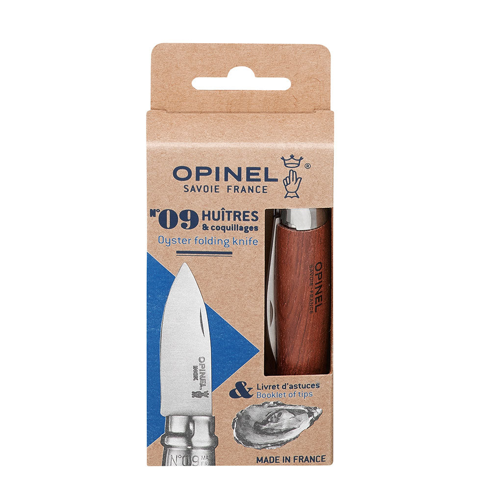 Couteau n°9 pour huîtres et coquillages en hêtre naturel
