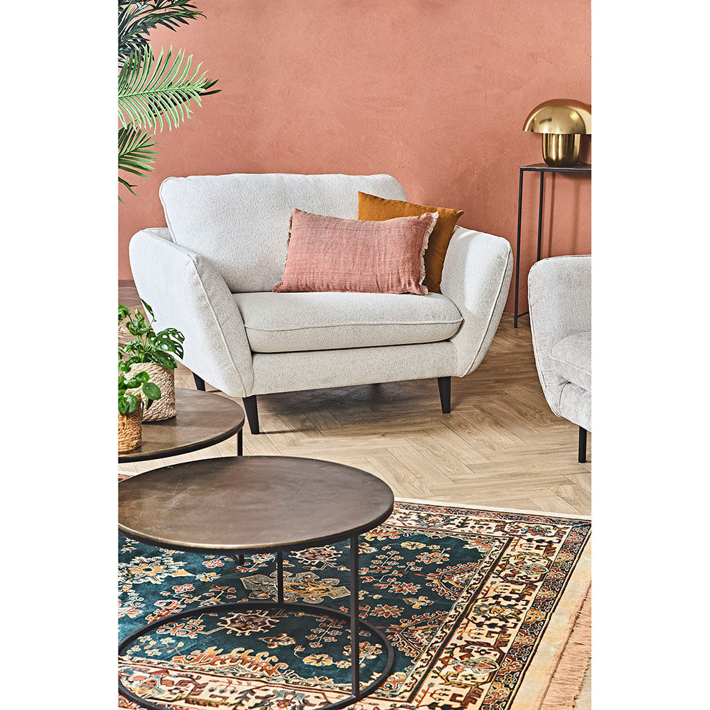 Fauteuil Axel - Tissu chenille - Raven Ivoire