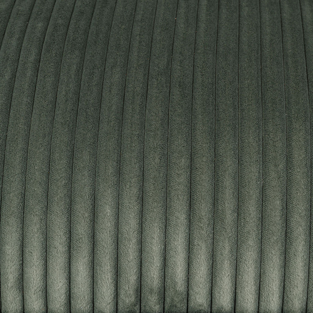 Fauteuil pouf 2 places en velours côtelé vert -  Sola