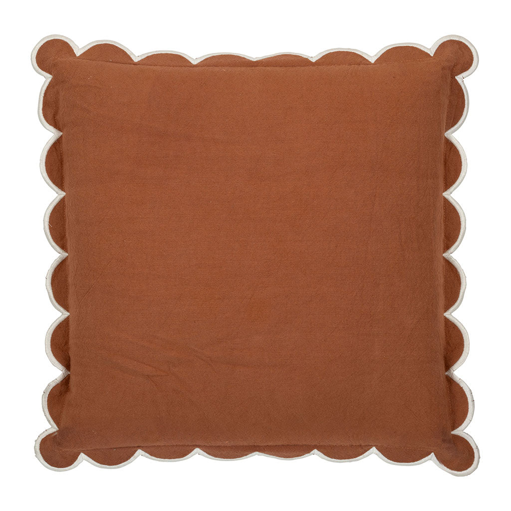 Housse de coussin en coton terracotta 45x45cm - Nomadea