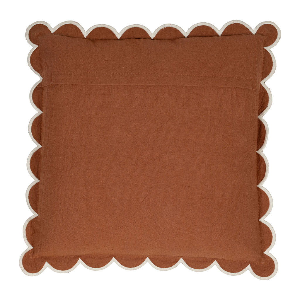 Housse de coussin en coton terracotta 45x45cm - Nomadea