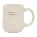 Mug moucheté maman en grès blanc 35cl - Beezz