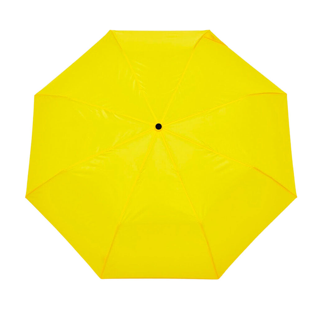 Parapluie compact manche tête de canard jaune