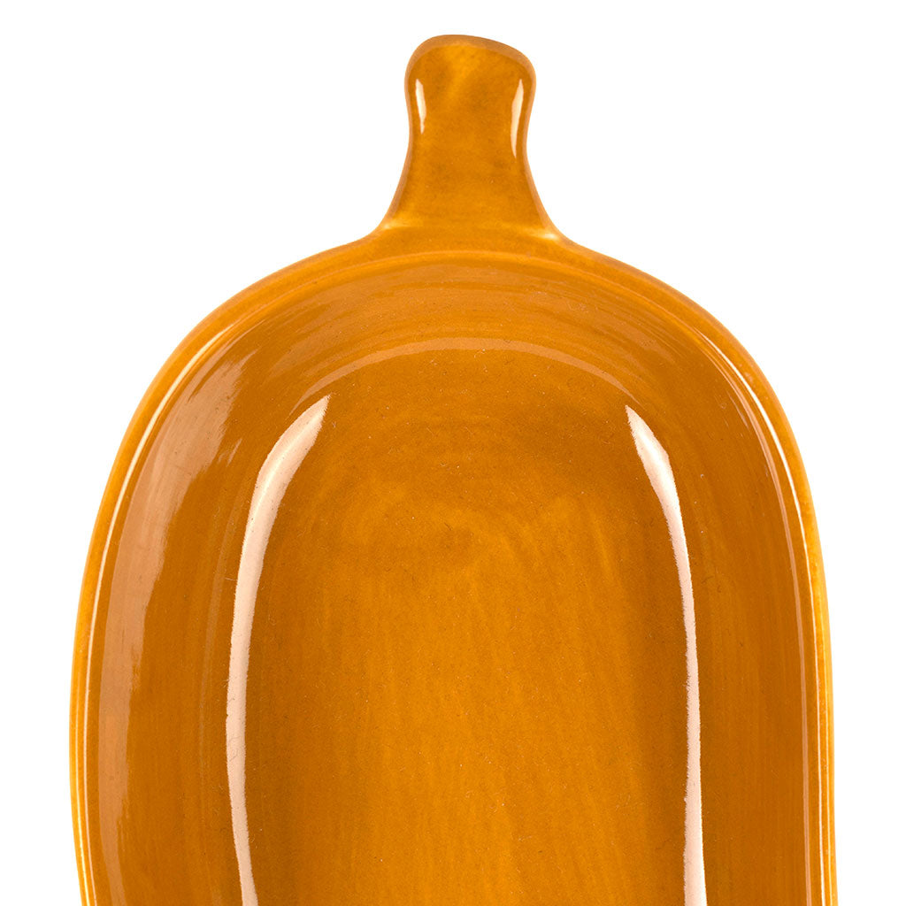 Plat butternut en grès moutarde 13x23cm - P'tit Légume