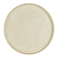 Plateau rond en fer écru et doré d36cm - Baroque