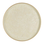 Plateau rond en fer écru et doré d36cm - Baroque