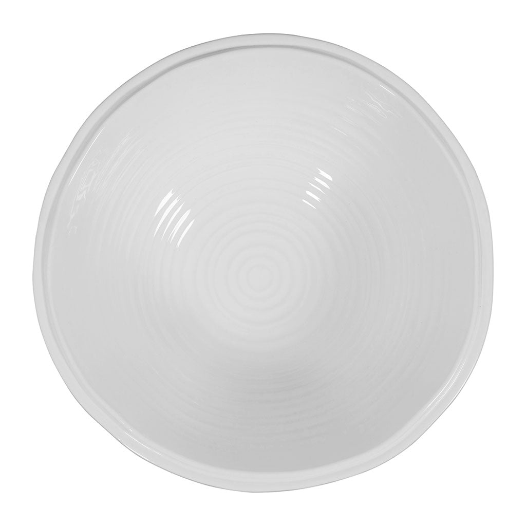Saladier en faïence blanc d28.5cm - Darcy