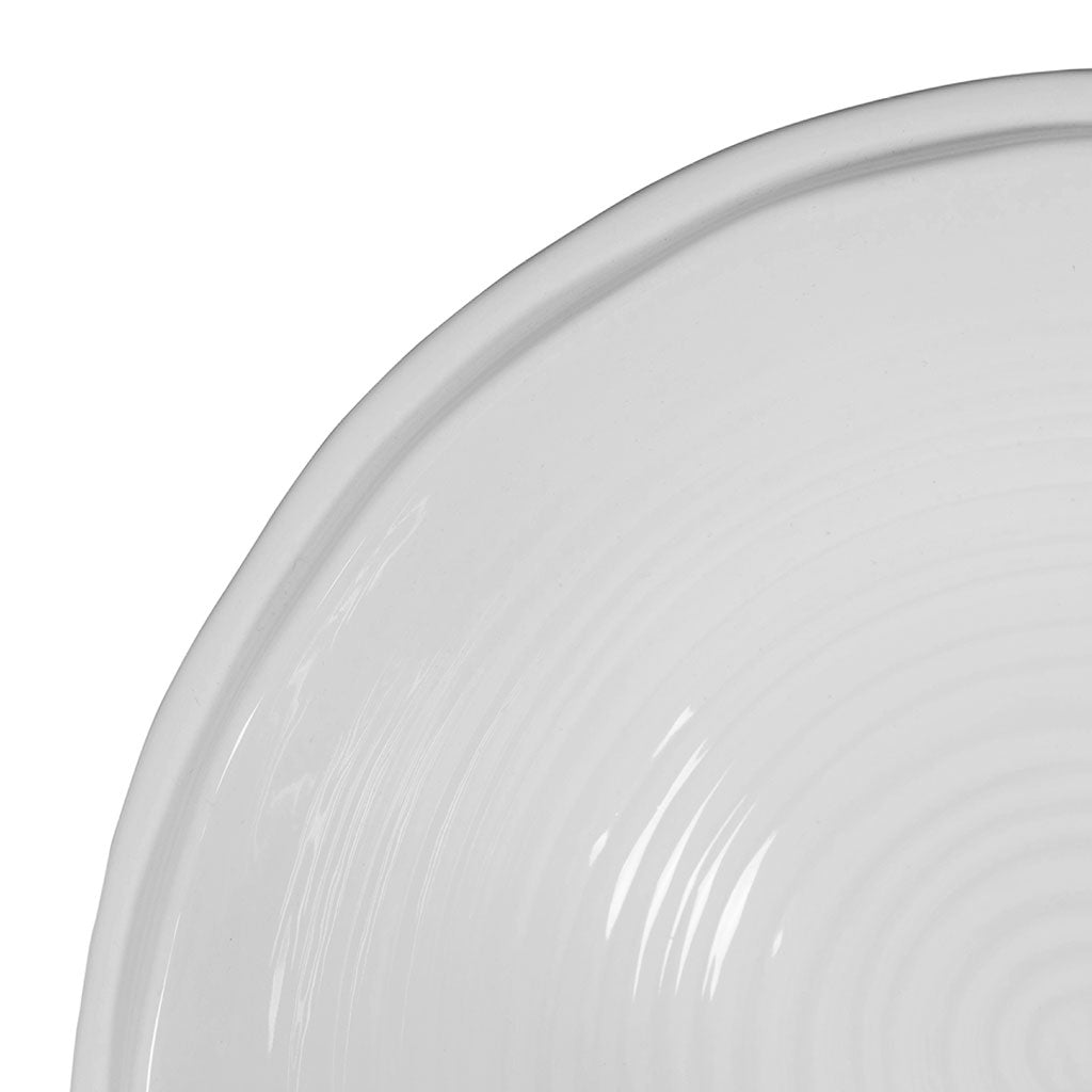 Saladier en faïence blanc d28.5cm - Darcy