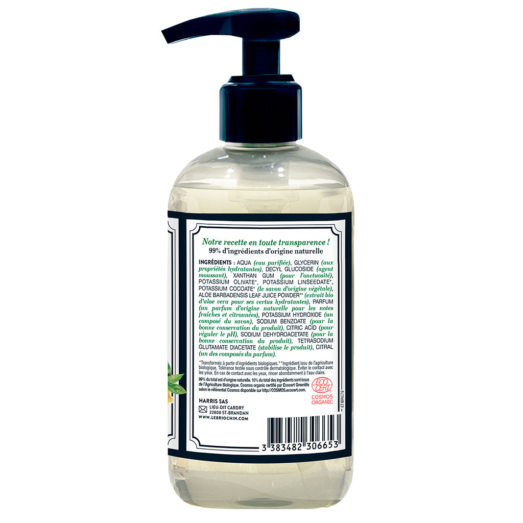 Savon liquide mains zeste de citron 290ml - Cosmébio