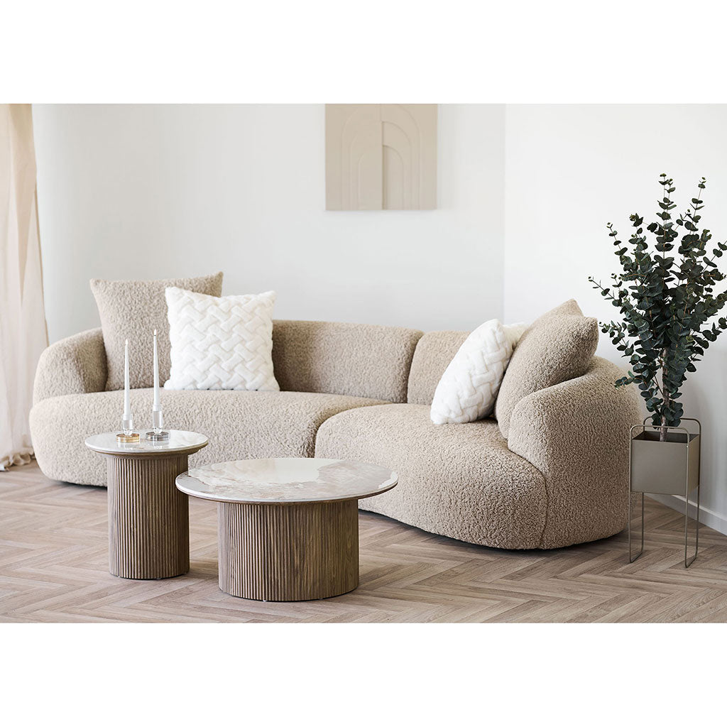 Table basse avec plateau en céramique d45cm - Astrid