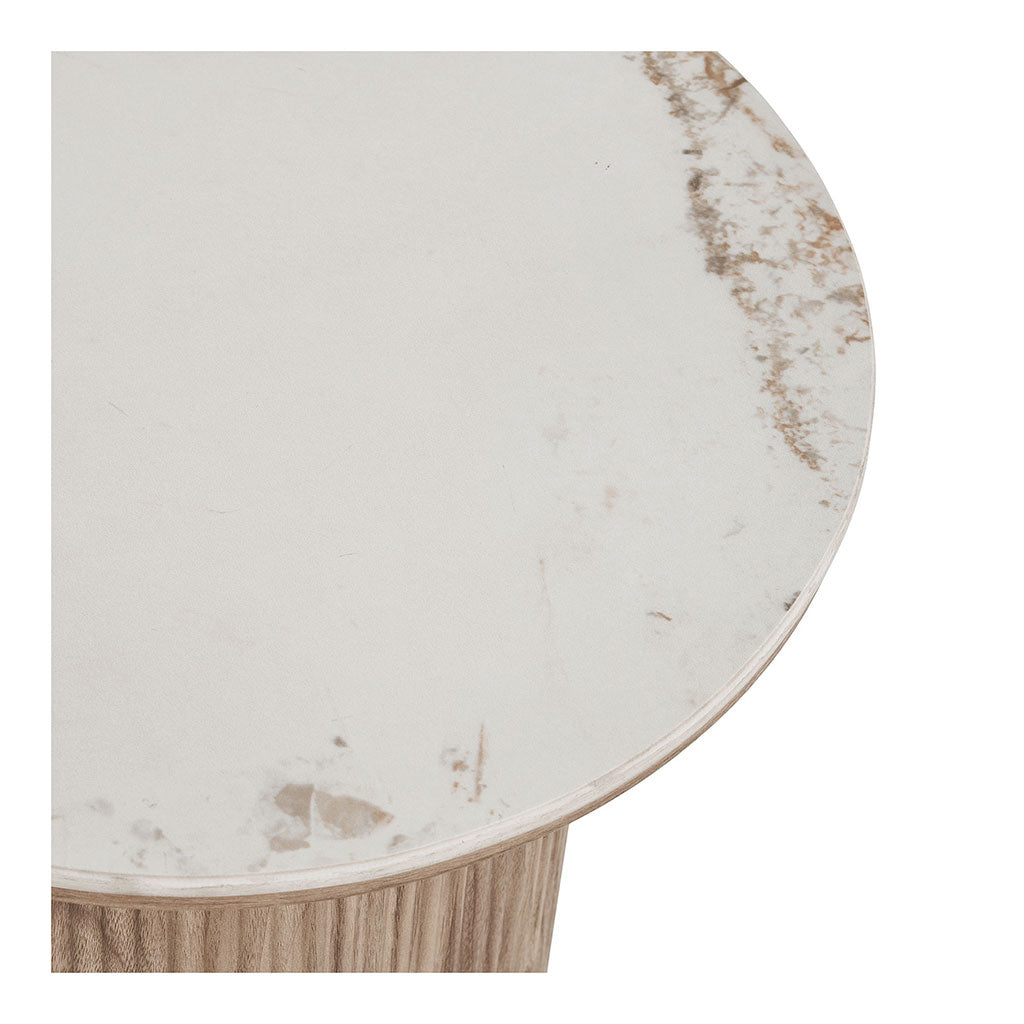 Table basse avec plateau en céramique d45cm - Astrid