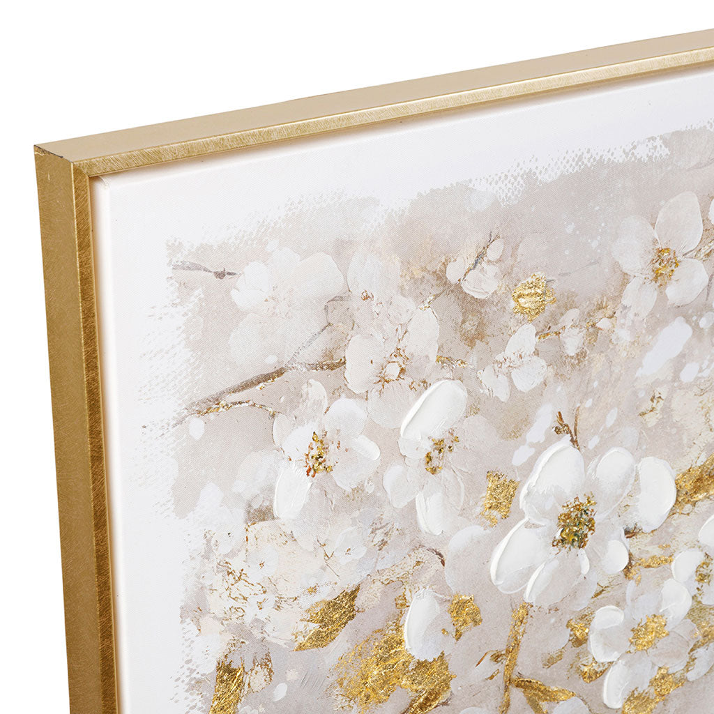 Tableau pommier doré et blanc 150x120cm