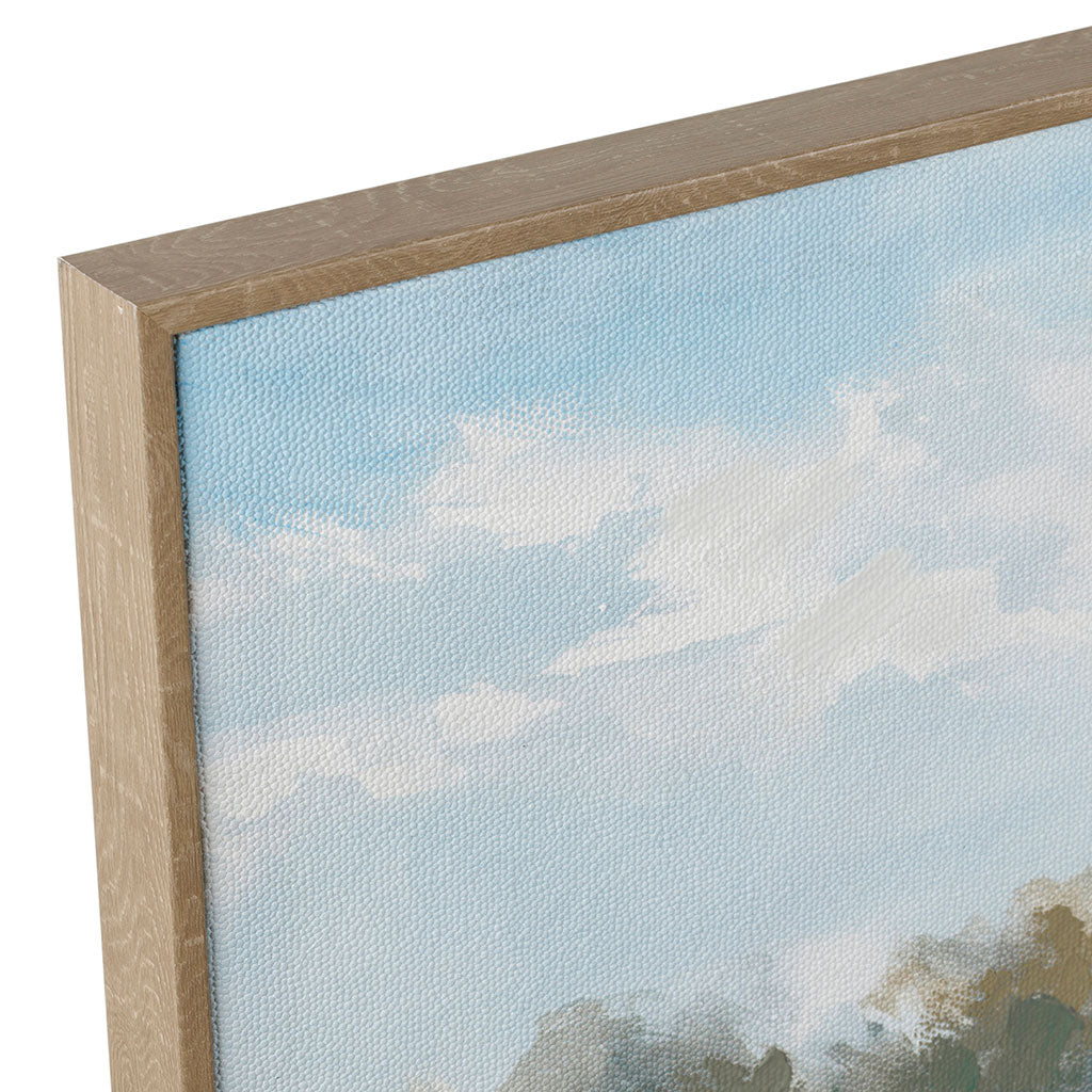 Tableau sur toile estuaire bleu et beige 100x80cm