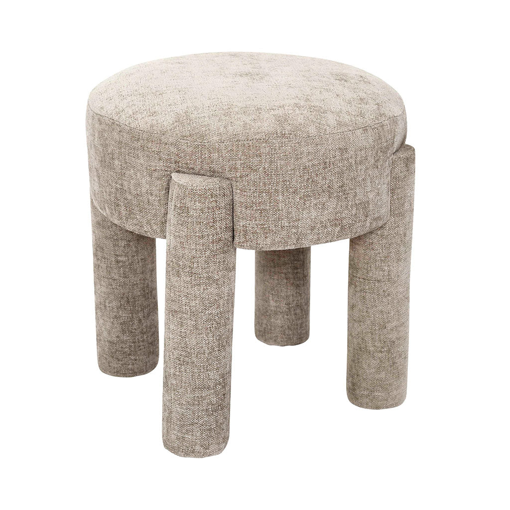 Tabouret en tissu taupe - Emilia