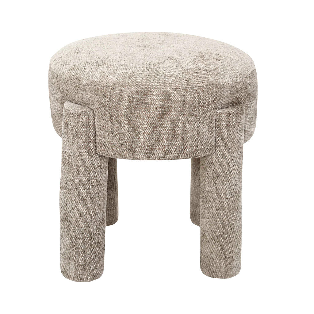Tabouret en tissu taupe - Emilia
