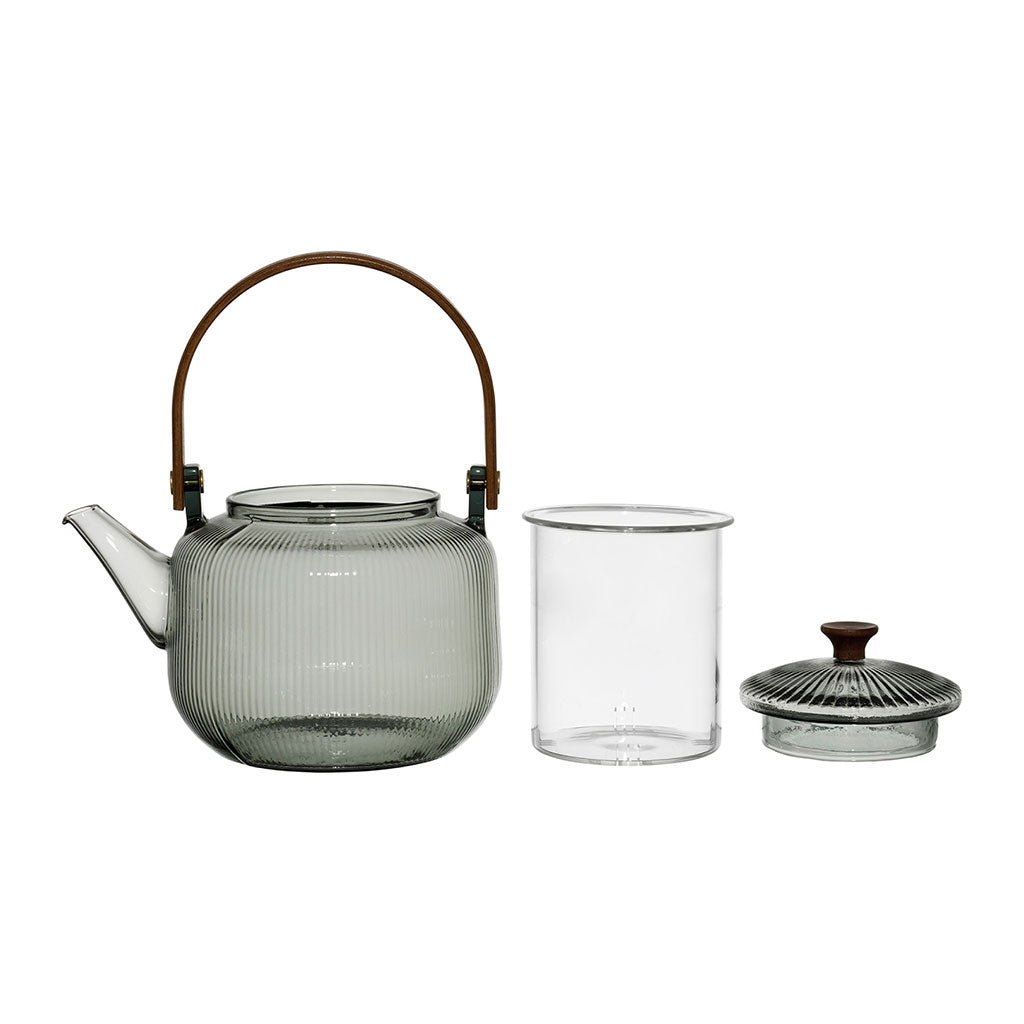 Théière en verre gris avec filtre 85cl - Dilacia