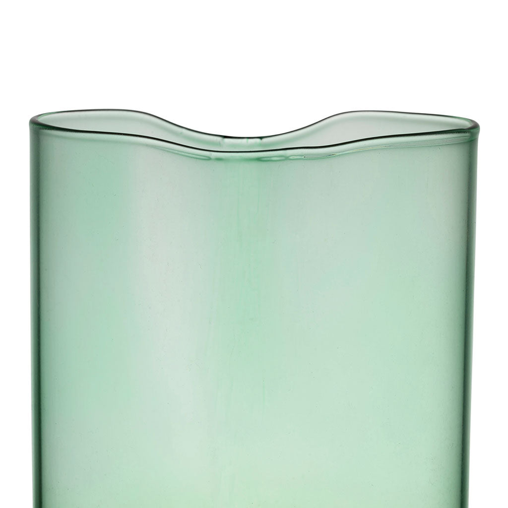 Vase en verre borosilicate turquoise et jaune h25cm - Funky