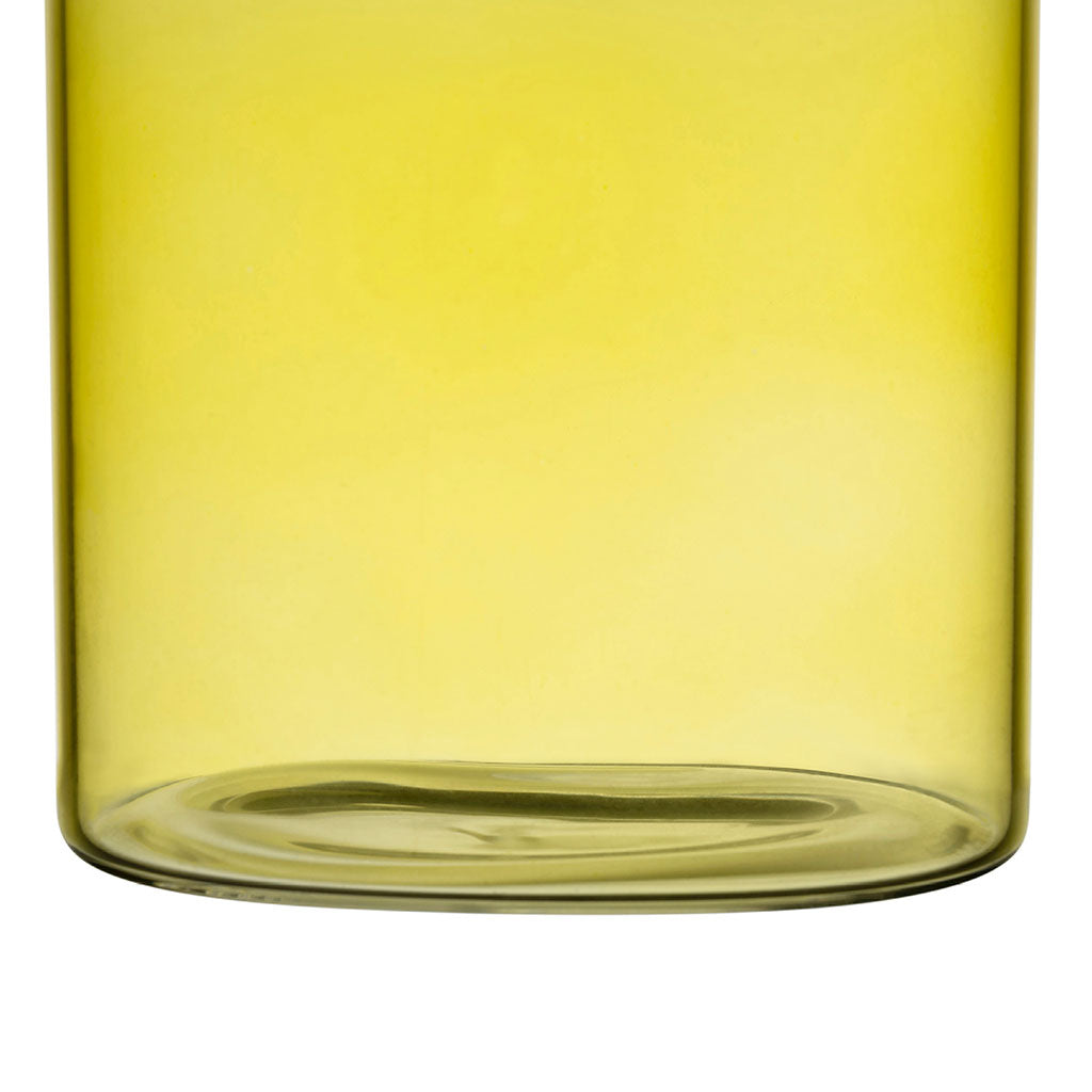 Vase en verre borosilicate turquoise et jaune h25cm - Funky