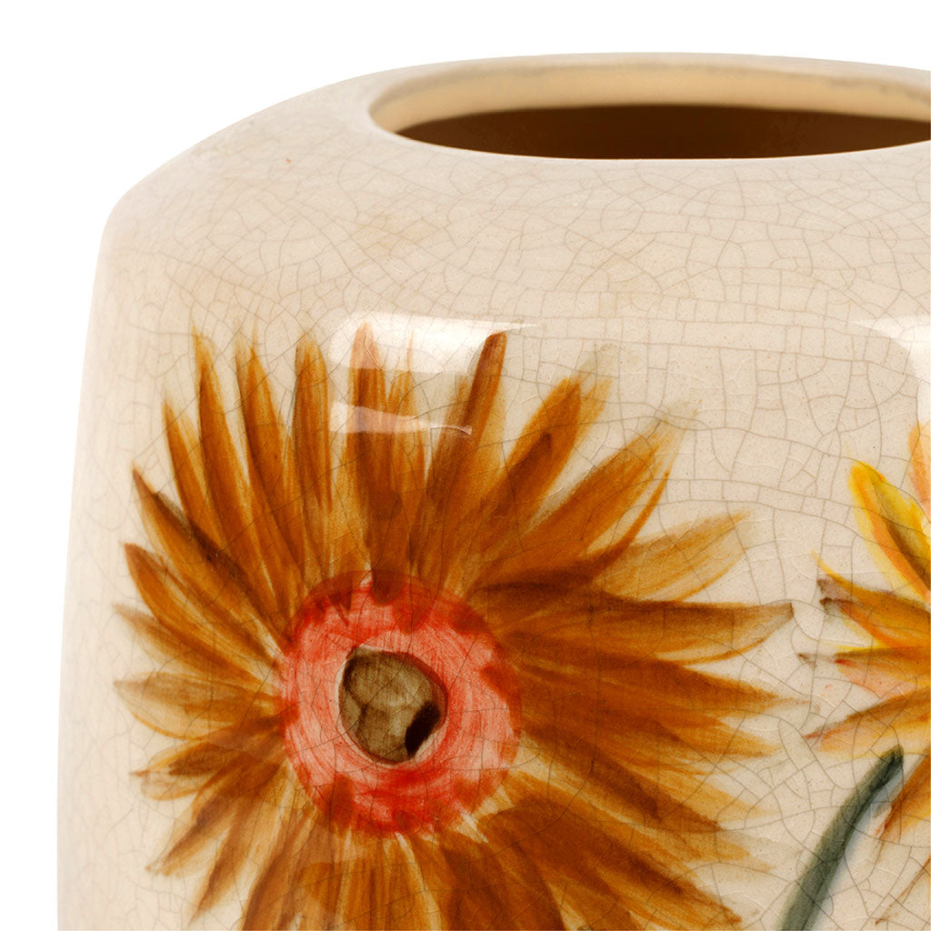 Vase fleur en grès ocre h20cm - Fleurice