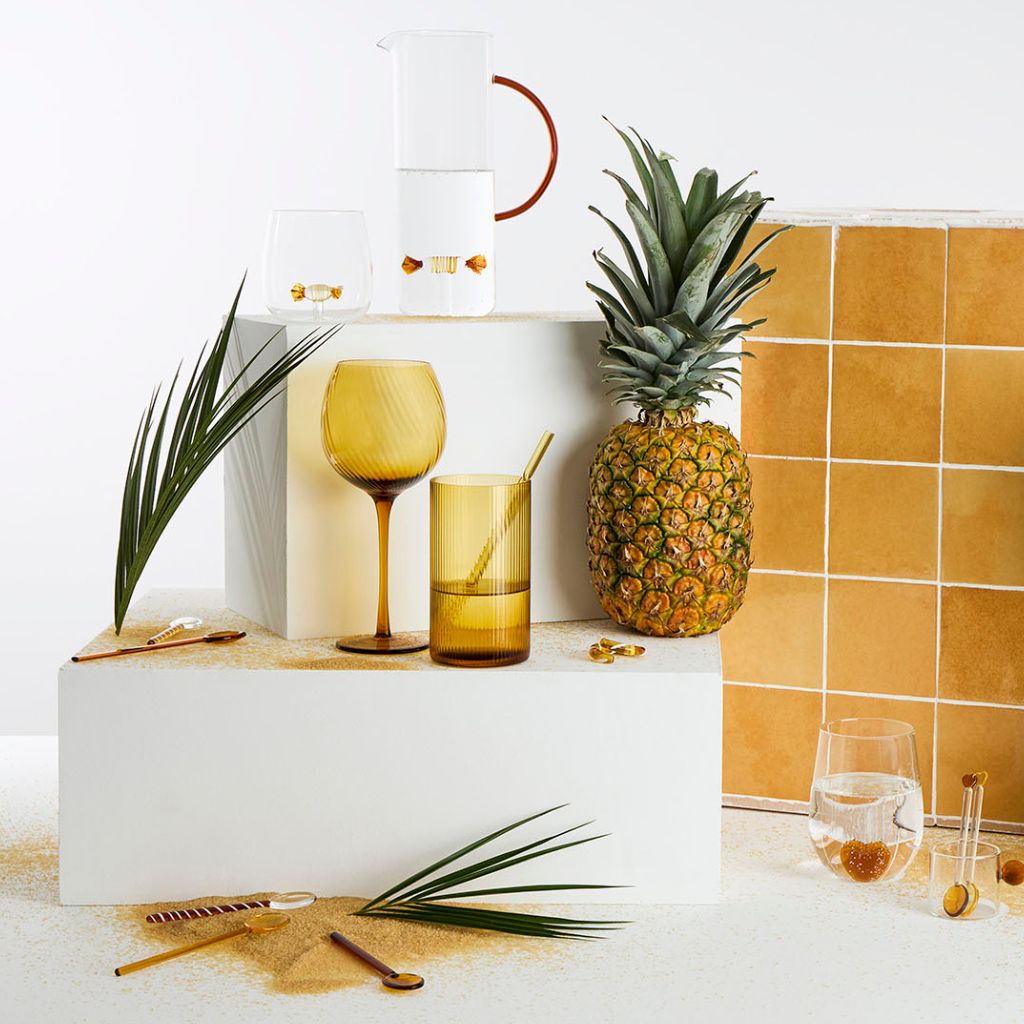 Verre à pied pour vin en verre ambre 60cl - Champart